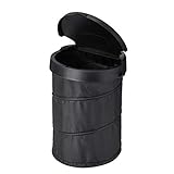 JoyTutus Small Trash Can with Lid, Collapsible Car Trash Can Waterproof, Leak Proof, Washable, Hook...