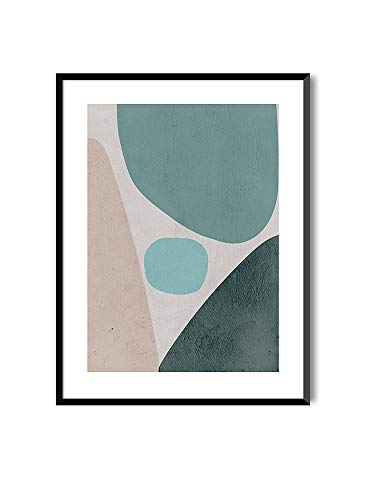 MILUKA Poster da Incorniciare per Decorazione de Parete in Quadro | Poster di Stile Astratto, Elegante | Geometric | Geometric Ocean | Varie Dimensioni (20 x 30 cm)