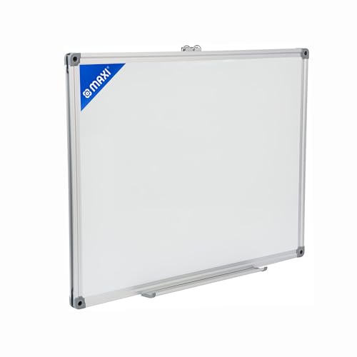 Maxi Single-Sided Magnetic Whiteboard/Dry Erase Board with Aluminum Framed 60 cm x 90 cm Size