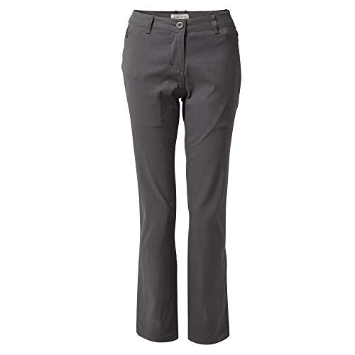 Craghoppers Women's Kiwi Pro II Trousers with 4 Pockets and Water Repellent Finish, Stretchable, Hard Wearing & Sun Protection - Perfect for Outdoor, Walking, Camping & Hiking Grey