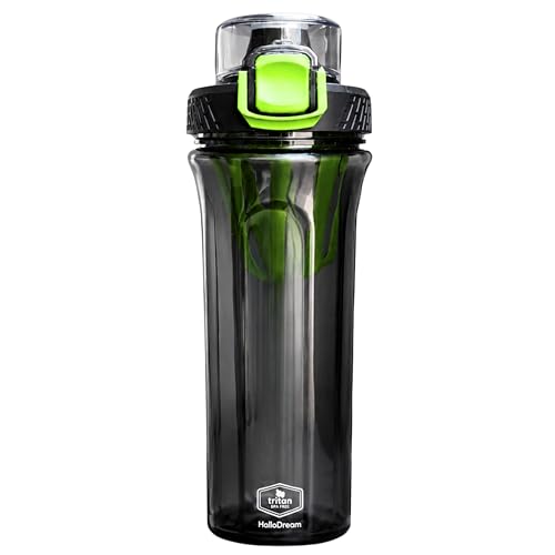 Image of Zyro Premium Tritan Water Bottle 700ml | BPA Free, Leakproof Flip Lock Lid, Wide Mouth Sports Bottle with Cyclone Mixer | Gym, Fitness, Office & Travel Water Bottle (Pack Of 1,BlackGreen)
