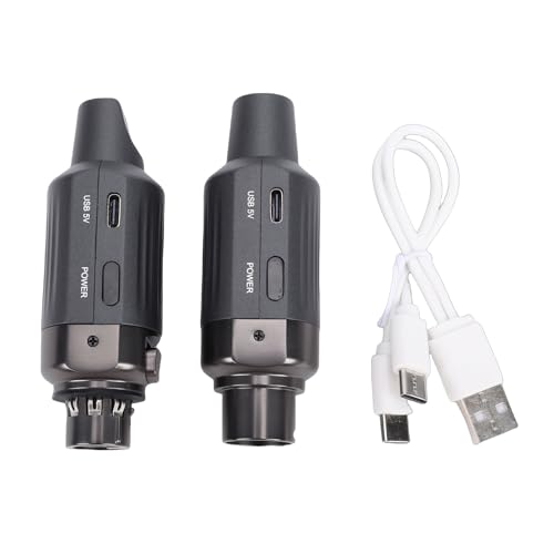 Jectse Sistema de Micrófono Inalámbrico, 7 Canales UHF Transmisor y Receptor con Batería de 800mAh, para Micrófono Dinámico, Sistema de Altavoces PA miniatura 1