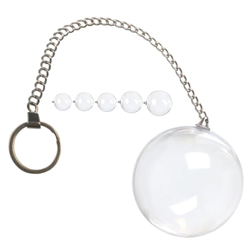 FUJIEYU Tire de la cuenta mini cristal de vidrio herramienta de masaje manual con acero inoxidable cremallera súper pequeño masajeador,Clear,S