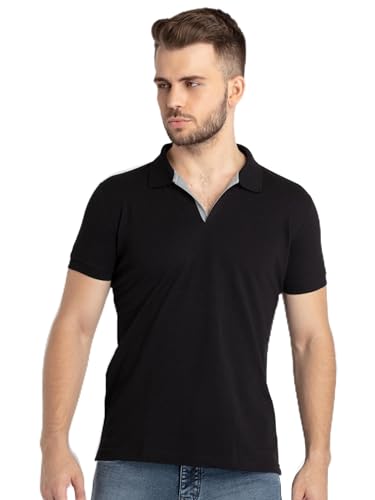 Image of Status Quo Men's Polo T-Shirt | Rich Cotton Blend | Slim Fit | All Day Comfort | Contrast Inner Placket | Polo Collar