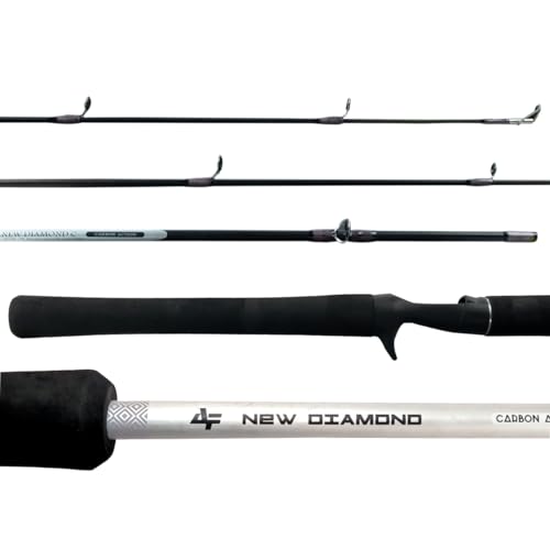 Albatroz New Diamond C562M, Vara de Pesca em Fibra de Carbono, 1,68m, 2 Partes, Ação Média