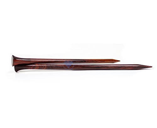 Nagina International Aiguilles à Tricoter de qualité supérieure en Bois de Rose, Taille supérieure 35-10"| Fournitures et Accessoires de Couture (19mm, Rosewood) Cover