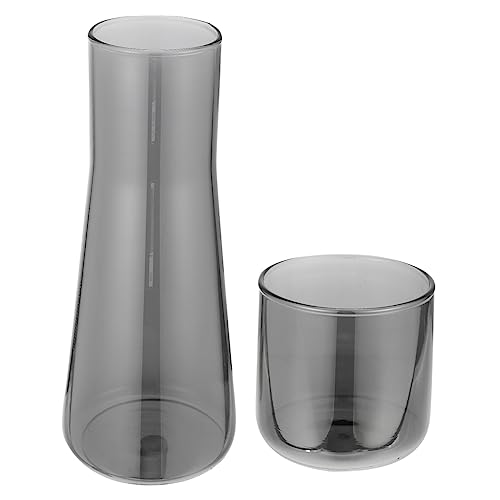 Garneck Cooling Kettle Water Jug for Party Beverage Holder Glass Carafe Grey for Household Use Cooling Bottle for Chilled Water