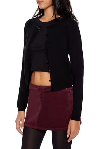 Forever 21 Womens Bow Cropped Cardigan Sweater4