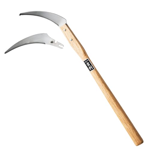 吉利 アスパラ鎌 替刃式 国産 日本製 職人 茎ものを切る時や雑草の根切りなどにも 鋸鎌