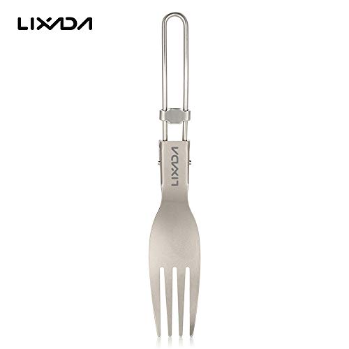 Nishore Titanium Fork Fork Ultralight Outdoor Portable Dinner Fruit Fork Talheres Talheres para Camp