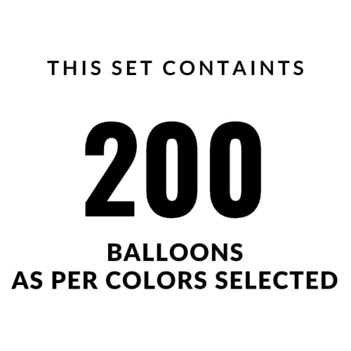 Flyloons Black Pink Balloons Pack of 200 for birthday decoration items also suitable for Anniversary, Wedding, Celebration, Party
