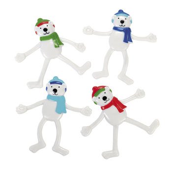 Fun ExpressPolar Bear Bendables for Christmas - Toys - Character Toys - Bendables - Christmas - 24 Pieces