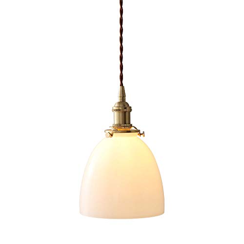 Lampe suspendue LED en céramique japonaise pour un salon nordique