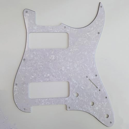 2 P90 Pickup Guitar Pickguard for Fit Fender Stratocaster P90 2 Pickup Strat Guitar Pickguard Replacement Parts with Mounting Screws