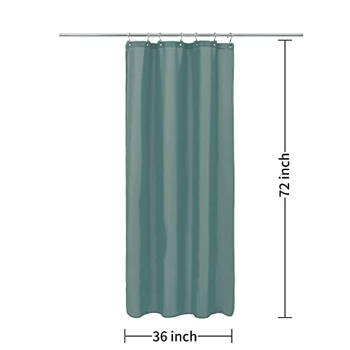 Image of ALYVIA SPRING Stall Waterproof Fabric Shower Curtain or Liner Teal, 36x72