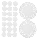 BAZEITFLOW 700 Piezas Tapetes de Encaje Redondos para Tartas Papel Antigrasa Desechable para Hornear Postres y Decoración