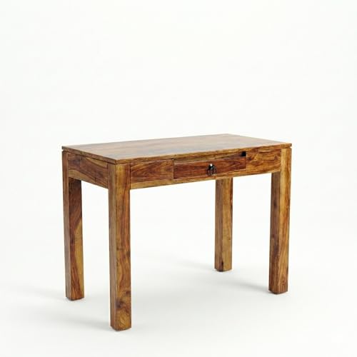 Image of SONA ART & CRAFTS Calara Solid Sheesham Wooden Study Table | Study Table for Students with 1- Drawer Storage | Office Table for Home Writing Office Computer Desk (Natural Finish)
