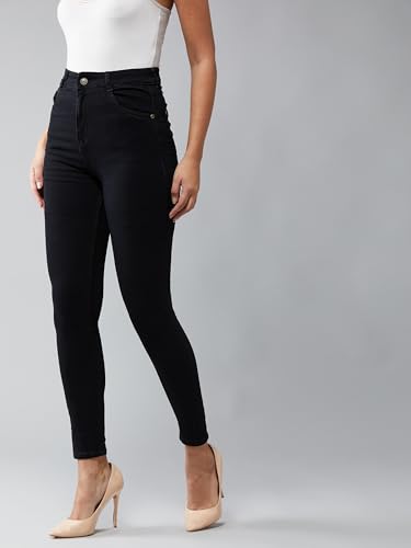 Image of Dolce Crudo Women's Skinny Fit High Rise Cropped Length Stretchable Denim Jeans