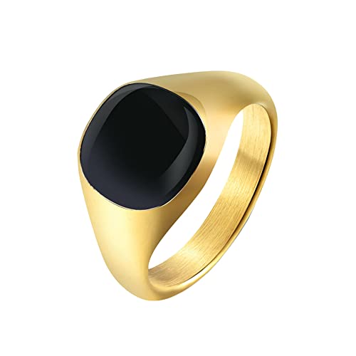 Bague pour homme anti rayure alliance acier inoxydable noir mat HIJONES