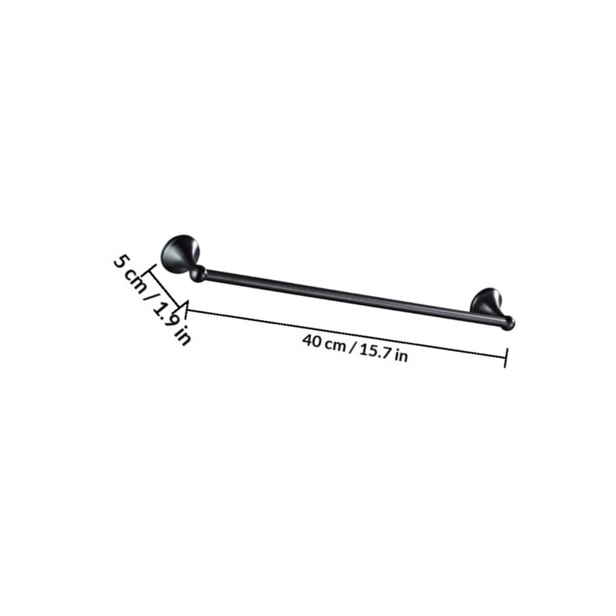 Acero Inoxidable, Anillo para Colgar Toallas de Baño Negro