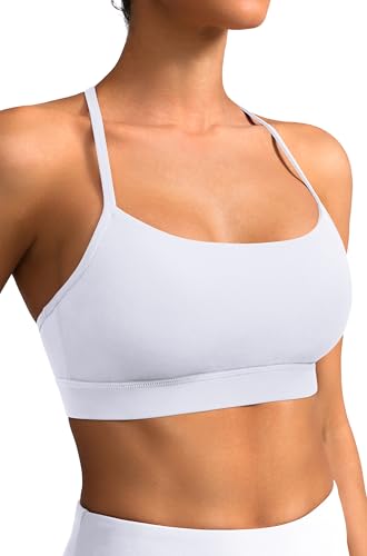 Image of MIRITY Padded Y-Back Sports Bra for Women - Racerback Low ImpactYoga Workout Top with Spaghetti Strap Pack of 3