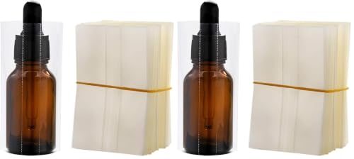 Image of 200Pcs Heat Shrink Wrap for Glass Bottles 10ml 15ml 30ml 50ml, Clear Shrink Wrap /Shrink Wrap Film (For 15ml Glass Bottle) (Pack of 2)