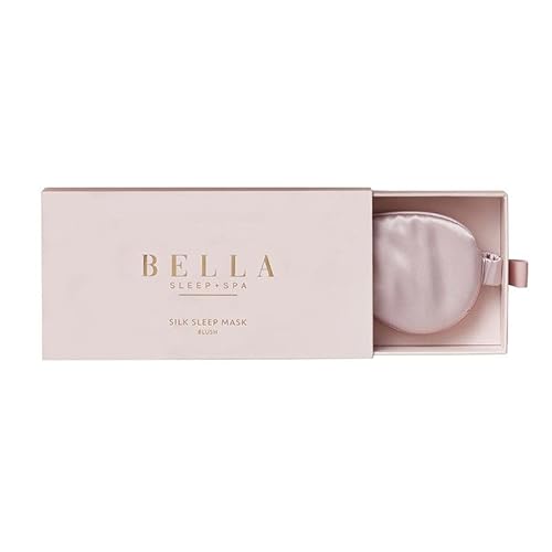 Bella Sleep + Spa Máscara para os olhos de seda com tira elástica, máscara blackout para dormir, tam