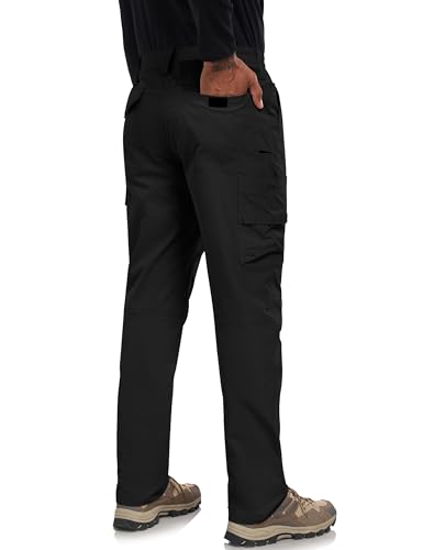 Men's Cargo Tactical Pants Stretch Waistband Water Resistant Ripstop EDC Hiking Pants3