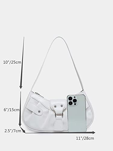 Image of Verdusa Women's Pleated Shoulder Bag PU Leather Clutch Handbag