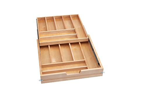 REV-A-SHELF Wood Base Cabinet Two-Tier Replacement Drawer System w/Soft-Close