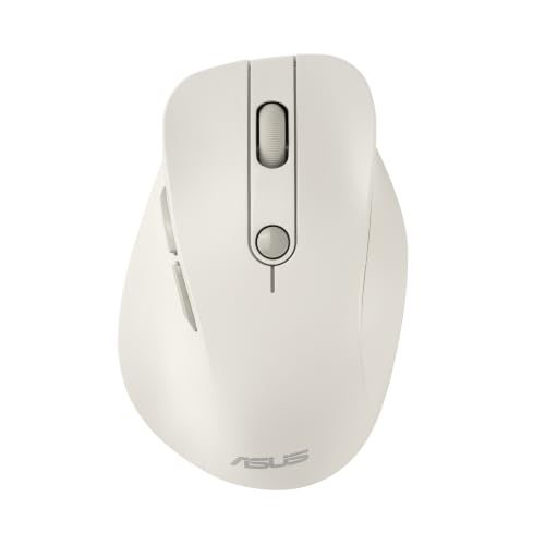 ASUS MD105 Souris Universelle Droite RF sans Fil + Bluetooth 2400 dpi Milky White