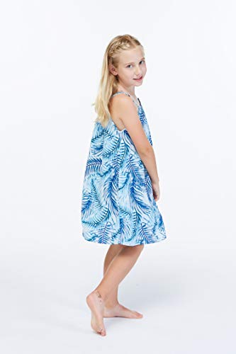 Girl Hawaiian Round Neck Dress in Wispy Cereus4