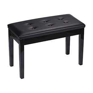 Doubleblack Pianokruk Toetsenbordbank: Dubbele Elektrische Keyboardstandaard Banken Met Opbergruimte Duet Muziekstoel…