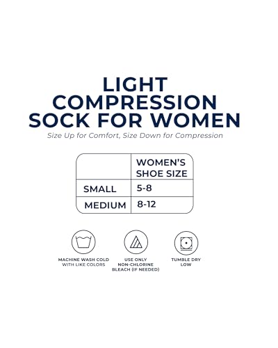 Image of Pembrook Light Compression Socks for Women - 3 Pairs | 8-15 mmHg Cotton Compression Socks for Pregnancy, Knee High Comfort