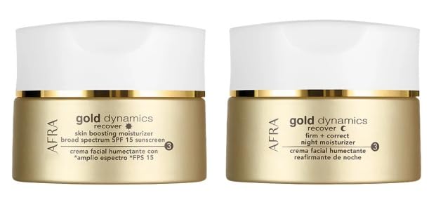 Gold Dynamics Skin Boosting Moisturizer Broad Spectrum SPF 15, Gold Dynamics Firm + Correct Night Moisturizer Jjafra