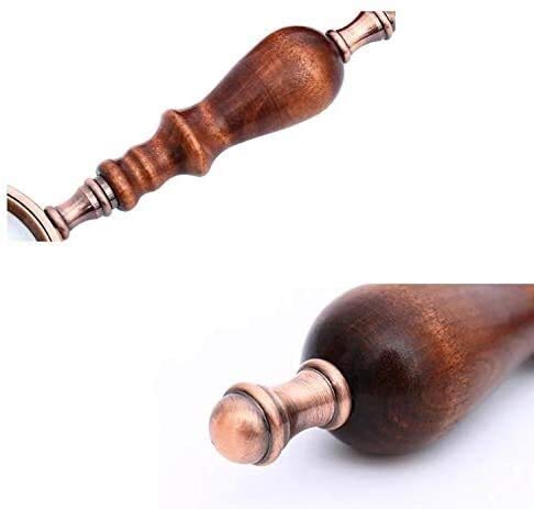 10-Krotna Drewniana Rączka Retro Lupa Do Czytania Wysokiej Klasy Urządzenie Ręczne, Odpowiednie Do Książek, Gazet, Map, Monet, Studentów Biżuterii, Słabo Widzących