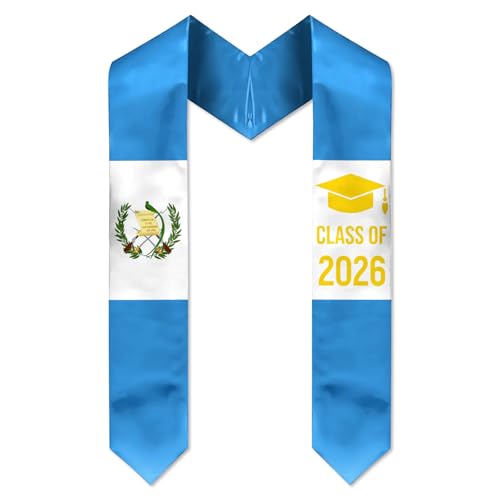 DASAOFA Guatemala Graduation Stole Guatemala Flag Graduation Sash Class of 2026 for International Graduates 72 Inches
