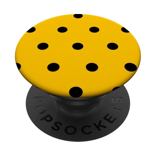 Polka Dots Patrón de Moda Amarillo Mantequilla para Mujeres PopSockets PopGrip Adhesivo