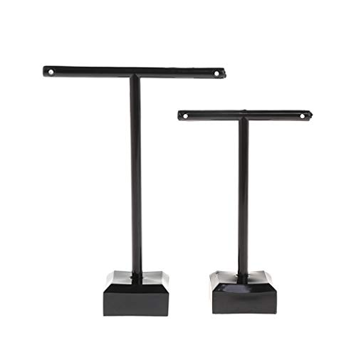 atcdfuw 2Pcs Acrylic Earrings Stand Holder T-Shape Ear Studs Display Rack Jewelry Organizer Black Closet Retail Store Display Display Stands