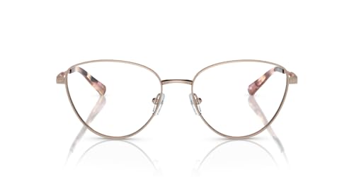 La Mejor Lista de Michael Kors Lentes más recomendados. 44 Michael Kors Mk3070 - Marcos para anteojos graduadas de ojo de gato con cresta, Oro rosa/lente demo, 53 mm