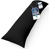 Utopia Bedding Oreiller de Corps (1 Paquet), 40x145 cm Soutien à la Grossesse et à la maternité pour dormeur Long sur Le côté, Rembourrage en Polyester Doux (Noir)