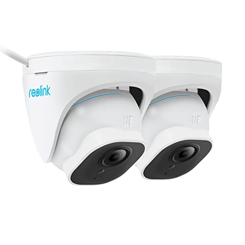 Reolink 4K Ultra HD PoE CCTV Camera with Human/Vehicle Detection, Smart Motion Alerts, Time Lapse, IP67 Weatherproof, Audio Recording, 820A (2Pack)