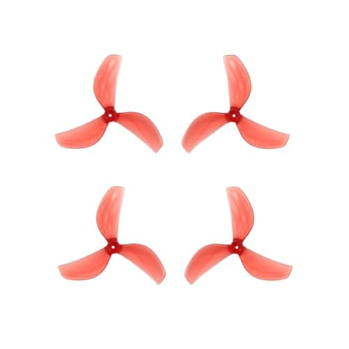 GEMFAN�AWhoop FPV �h���[�� 45mm �v���y�� 2/3 �u���[�h�����p�p�h�� 1.5mm �V���t�g RC Pavo Pico Meteor75 Pro �t���[���ɑΉ�(3 blade red 1mm)