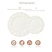 HIGH END 100 Pcs Ivory Wave Plastic Plates with Gold Trim, Fancy Disposable Plate Sets Include 50 Dinner & 50 Dessert Plastic Plates, Elegant Disposable Plate Set For Party, Thanksgiving (50 Guests)