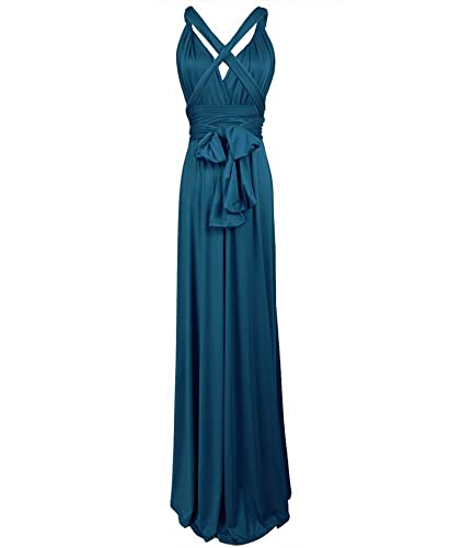 Image of Sexyshine Women's Backless Gown Dress Convertible Multi-Way Wrap Halter Cocktail Dress Bandage Bridesmaid Long Dresses