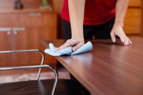 Vileda Professional 5x PURmicro Active microfibre cleaning cloth blue | reusable and streak-free | colour-coded | 35×38 cm | machine washable | ideal for hygiene-compliant businesses