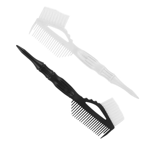 MERRYHAPY 2 piezas Cepillo para Teñir Cabello Herramienta Profesional de Peluquería con Cerdas Suaves para Aplicación Precisa de Tinte Peines para Mechas Accesorio Esencial para Salón y