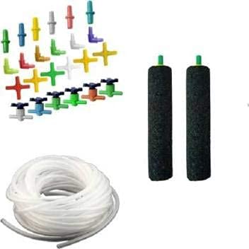 Kapoor Pets Soft Plastic Oxygen Pump Aquarium Tool (2 pc 4 inch air Stone.24 pc PVC Connector 10 Meter Pipe 4mm) (B097H7MN22) Amazon Price History, Amazon Price Tracker