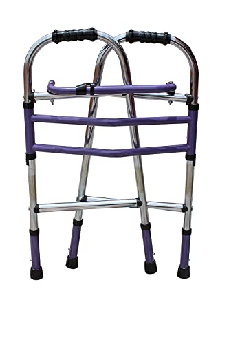Image of Black And Steel Height Adjustable Foldable Patient And Adults Walking Stick Walker