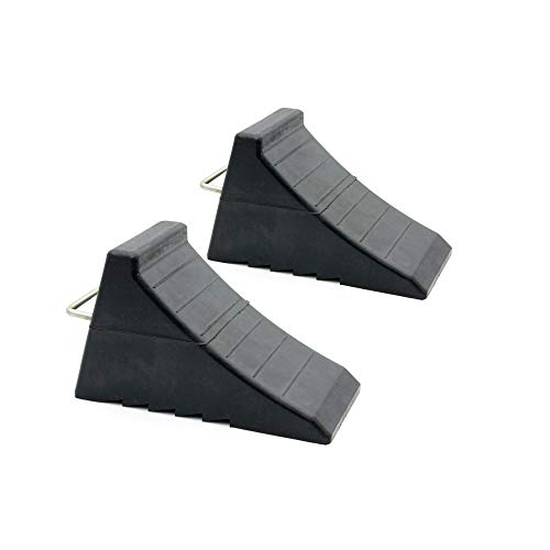 AFA Tooling Chock Blocks - 2 Rubber Wheel Chocks, Best Tire Block